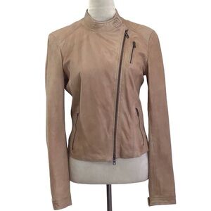 Armani Exchange Tan 100% Lambswool Full Zip Jacket Size Medium